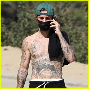 Justin Bieber Shows Off His Tattoos During a Shirtless Hike!