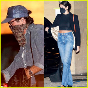 Kaia Gerber & Jacob Elordi Grab Dinner Together With Friends
