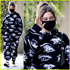 Hailey Bieber Steps Out in an Eye-Catching Sweat Suit For Lunch With A Friend in LA