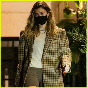 Hailey Bieber Heads Home After Late-Night Hair Salon Appointment