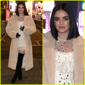 Lucy Hale Kicks Off New Year's Rockin' Eve In Sparkly, White Outfit