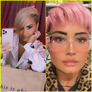 Demi Lovato Reveals Much Shorter Pink Hair! | Demi Lovato, Hair | Just  Jared Jr.