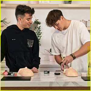 James Charles Grades Noah Beck's Makeup Skills on 'Noah Beck Tries Things'