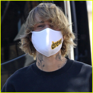 Justin Bieber Takes a COVID Test While Heading In for a Photo Shoot