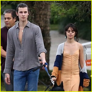 Shawn Mendes Joins Camila Cabello & Her Parents for a Walk in Florida