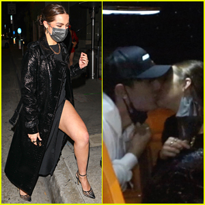 Addison Rae & Bryce Hall Share a Kiss After Leaving Dinner With Friends
