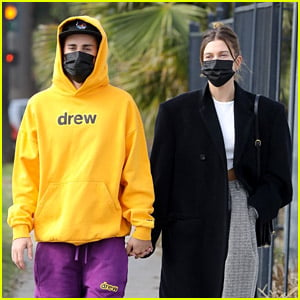 Justin & Hailey Bieber Hold Hands on Saturday Morning Stroll