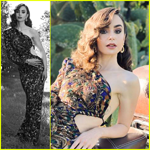 Lily Collins Wows at Golden Globe Awards 2021