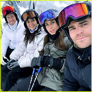 The Vampire Diaries' Nina Dobrev & Paul Wesley Go Snowboarding with Their Partners!
