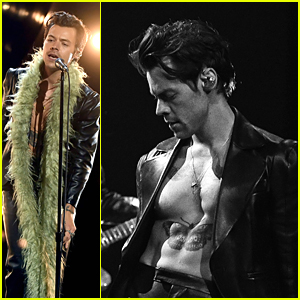 Harry Styles Wears No Shirt For Grammys 2021 Performance (Photos)