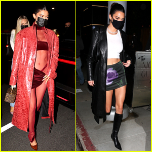 Kendall & Kylie Jenner Look So Fierce While Supporting Justin Bieber at His Private Party
