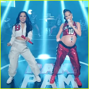 Becky G Hits The Court For 'Tonight Show' Performance With Natti Natasha (Video)
