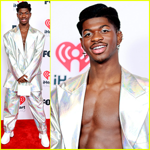 Lil Nas X Puts Abs On Display in Iridescent Suit at iHeartRadio Music Awards 2021