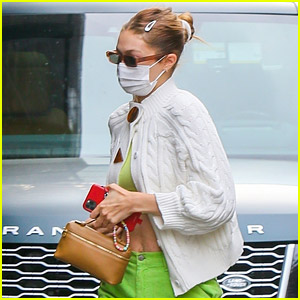 Gigi Hadid Wears Chic Green Outfit for Her Vaccine Appointment