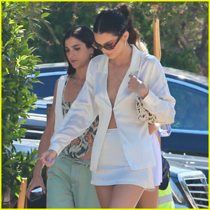 Kendall Jenner Wears a Miniskirt for Lunch with Friends