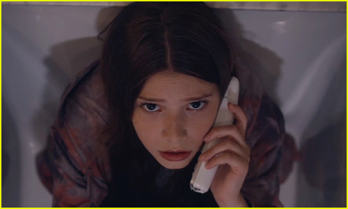 Makenzie Moss talks on the phone in a bathtub in Let Us In