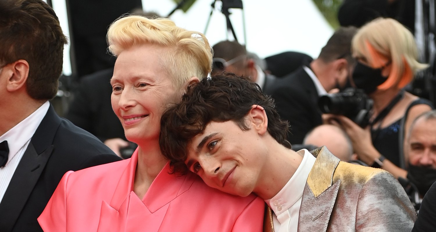 Timothee Chalamet Cozies Up To CoStar Tilda Swinton at