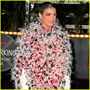 Dixie D'Amelio Rocks a Feather Dress As She Arrives at Justin Bieber's Met Gala 2021 After Party