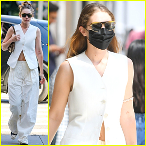Gigi Hadid Wears All White For New York City Outing