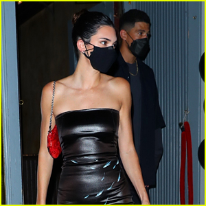 Kendall Jenner Wears a Black Mini-Dress for NYC Night Out with Devin Booker
