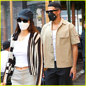 Kendall Jenner Wears Chic Striped Sweater While Out To Lunch With Devin Booker