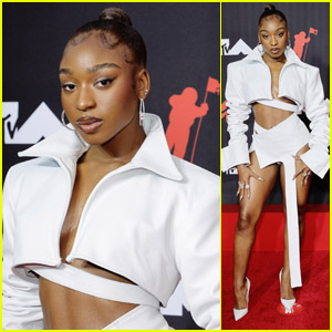 Normani Steps Out in a White Set for the 2021 MTV VMAs