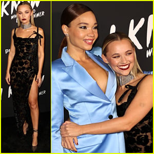 Madison Iseman Hugs Ashley Moore at 'I Know What You Did Last Summer' Premiere