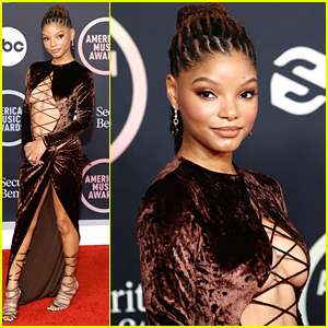 Halle Bailey Turns Heads in Cutout Dress at AMAs 2021