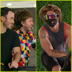 Joe Jonas & Niall Horan Go Undercover While Taking Over Spin Class (Video)