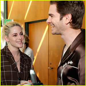 Kristen Stewart Chats With Andrew Garfield at Deadline Contenders Event!