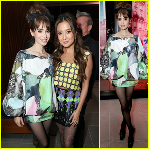 Lily Collins Poses with Co-star Ashley Park at a Special Screening of 'Emily in Paris' Season 2!