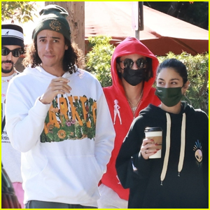 Vanessa Hudgens & boyfriend Cole Tucker meet up with a few friends for a  post-Christmas lunch! #VanessaHudgens #ColeTucker Photo: Backgrid