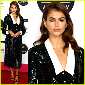 Kaia Gerber Sparkles While Hosting LA Art Show Opening
