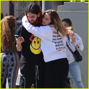 Addison Rae Gives Boyfriend Omer Fedi a Hug During a Day Out in L.A.