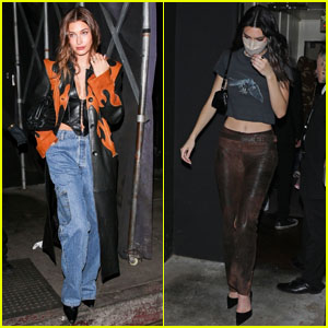 Kendall Jenner & Hailey Bieber Enjoy a Night Out at The Nice Guy in L.A. (Photos)
