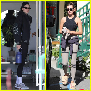 Kendall Jenner steps out with pal Hailey Bieber for Pilates session in LA