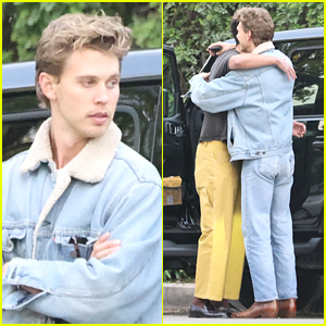 Austin Butler Hugs a Friend While Meeting Up In Los Angeles