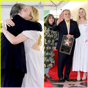 Elle Fanning Helps Honor Francis Ford Coppola at His Walk of Fame Ceremony