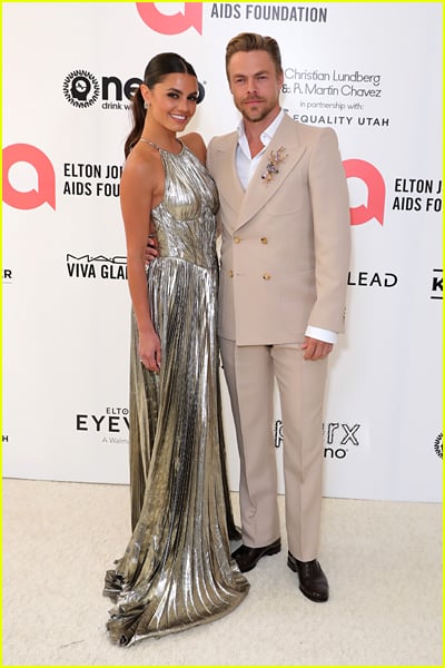 Derek Hough and Hayley Erbert at the EJAF Viewing Party
