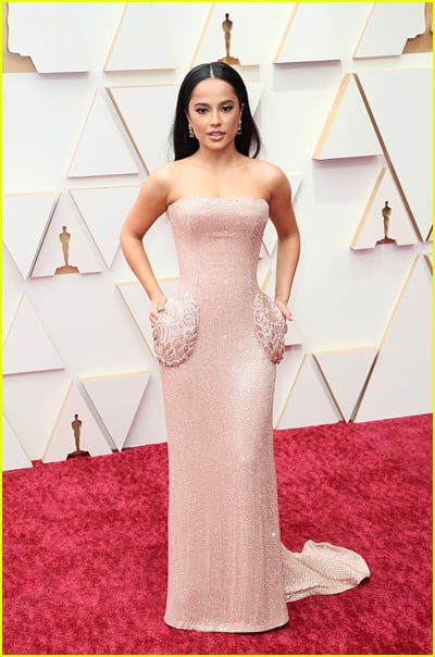 Becky G on the red carpet at the Oscars