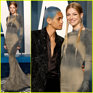 Hunter Schafer & Dominic Fike Couple Up at Vanity Fair's Oscars Party!