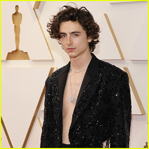 Timothée Chalamet Rocks Shimmering Shirtless Look at 2022 Oscars