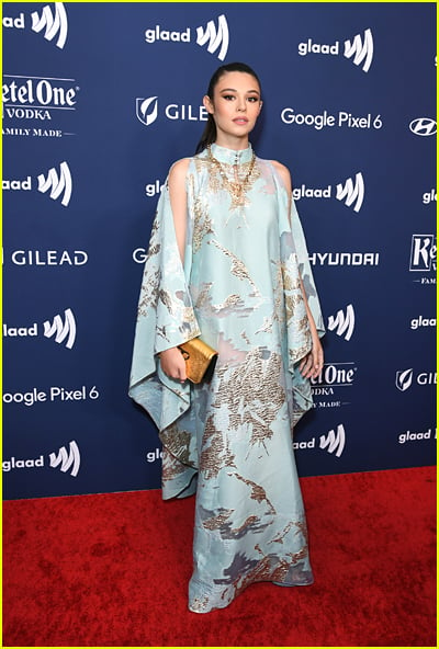 Nicole Maines on the GLAAD Media Awards red carpet