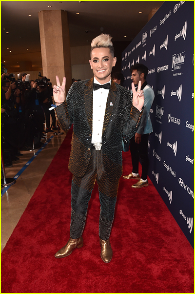 Frankie Grande on the GLAAD Media Awards red carpet