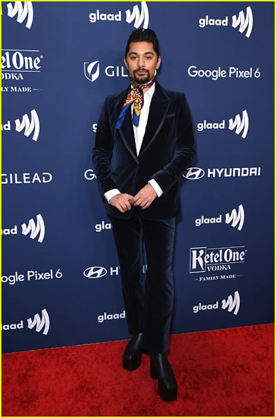 Mark Indelicato on the GLAAD Media Awards red carpet