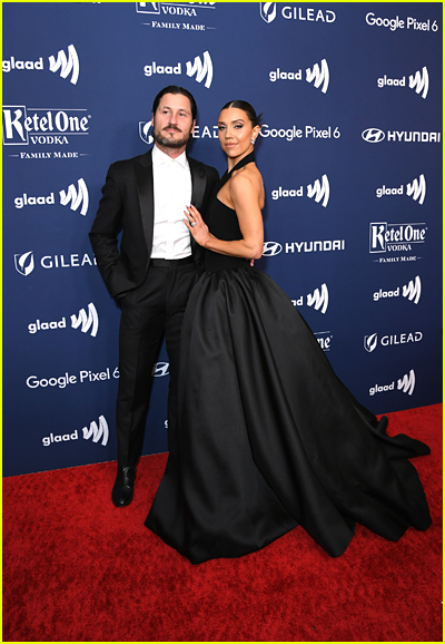 Val Chmerkovskiy and Jenna Johnson on the GLAAD Media Awards red carpet