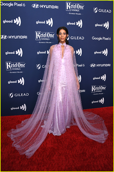 Isis King on the GLAAD Media Awards red carpet