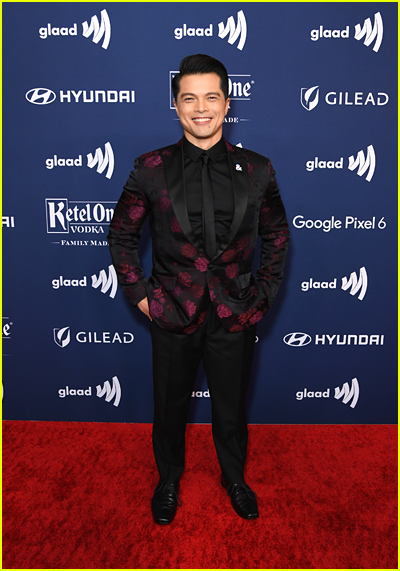 Vincent Rodriguez III on the GLAAD Media Awards red carpet