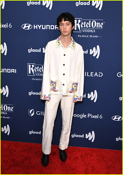 Troye Sivan on the GLAAD Media Awards red carpet