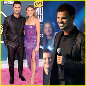 Taylor Lautner 'Had a Blast' at CMT Music Awards With Fiancée Tay Dome!